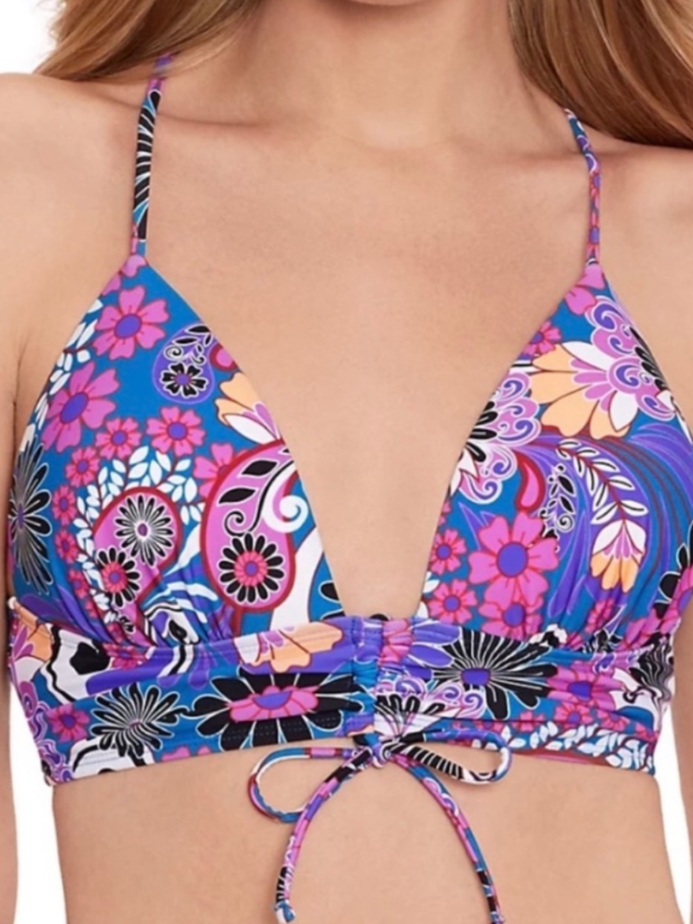 Salt + Cove Juniors Retro Print Bikini Top Size D /DD